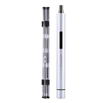 Wowstick 19-in-1 Precision Screwdriver Kit for Device Repair – slim silver handle with 18 precision bits in clear tube