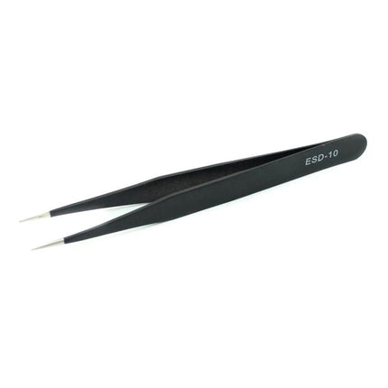 JIAFA Anti-Static Precision Tweezers Set for Electronics Repair black ESD-10 fine-tip tweezer for delicate component handling