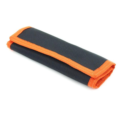 JIAFA Anti-Static Precision Tweezers Set for Electronics Repair – folded black tool pouch with orange trim for storing tweezers