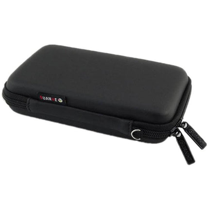 EVA Portable Travel Storage Bag for Phone and Power Bank compact black protective zipper case for cables and chargers