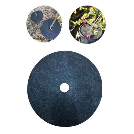 Ecological Anti-Grass Non-Woven Garden Cloth For Weed Control 52x6cm round black tree ring mat with central hole for planting