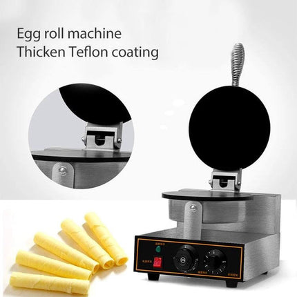 Egg Roll Machine Single-Head For Western Food Shops compact non-stick single-head egg roll machine with thick Teflon coating and control dials