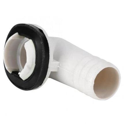 Elbow Air Conditioner Drain Nozzle 19mm For External Outlet white 90° elbow condensate drain connector with rubber gasket