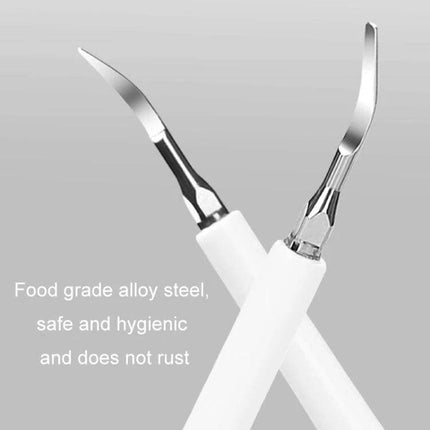 Electric Dental Scaler Replacement Heads White 5 Pack For At Home Cleaning - five white ultrasonic replacement tips for stain and plaque removal