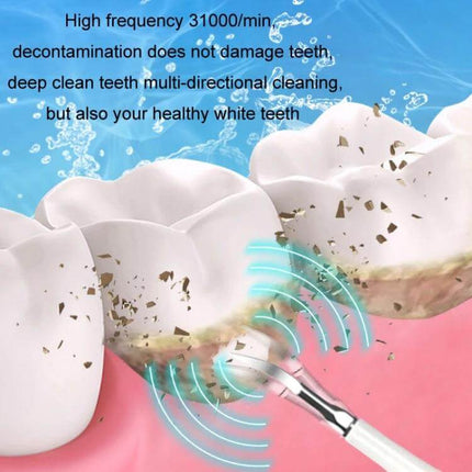 Electric Dental Scaler Replacement Heads White 5 Pack For At Home Cleaning ultrasonic tip removing plaque and stains from teeth