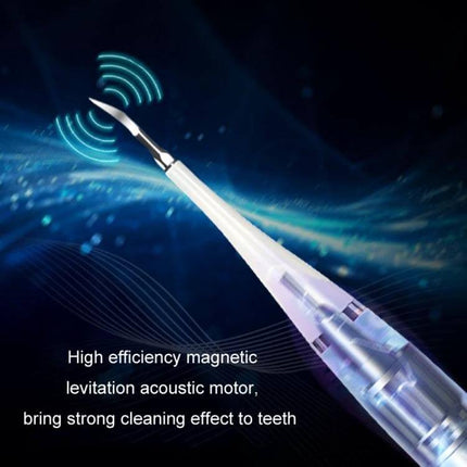 Electric Dental Scaler Replacement Heads White 5 Pack For At Home Cleaning close-up of a white ultrasonic scaler tip showing magnetic levitation acoustic motor