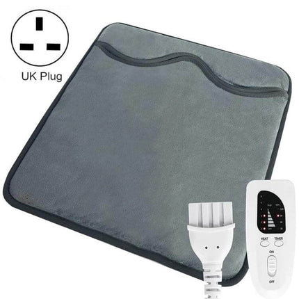 Electric Feet Warmer Pad For Home Use Multi-Voltage Plug - soft plush foot heating pad with UK plug and remote control, safety auto-off