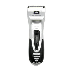 Electric Hair Shaver For Men And Children, Home Grooming Silver - compact stainless steel blade shaver in silver ABS body for quiet family touch-ups