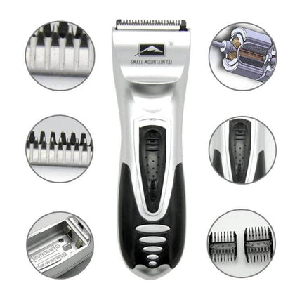 Electric Hair Shaver For Men And Children, Home Grooming Silver - compact silver stainless steel blade trimmer for quick quiet family touch-ups