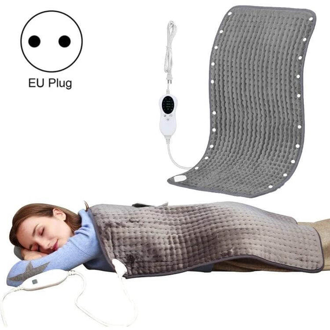 Electric Heating Pad For Waist And Belly Everyday 50x100cm - gray crystal velvet long panel with controller for waist abdomen lower back comfort
