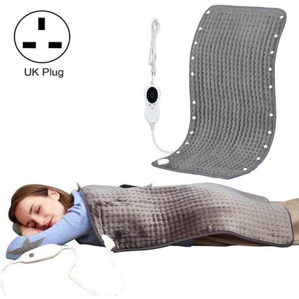 Electric Heating Pad For Waist And Belly Everyday 50x100cm gray crystal velvet heating pad with controller worn on lower back and abdomen