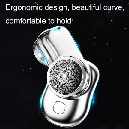 Electric Mini Shaver USB Rechargeable For Everyday Grooming ergonomic electroplated mini shaver with Type-C port and curved grip