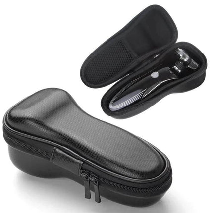 Electric Razor Storage Bag For Most 2-Head Or 3-Head Razors - compact hard-shell EVA travel case fits most men's shavers 19x7x6cm, protects from bumps and moisture
