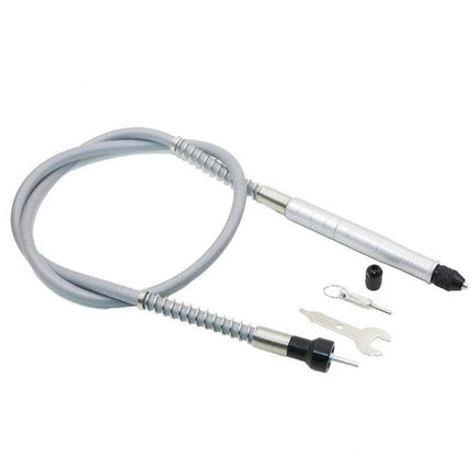 Electric Screwdriver With Flexible Shaft And Chuck with spare chuck and wrench for tight spaces