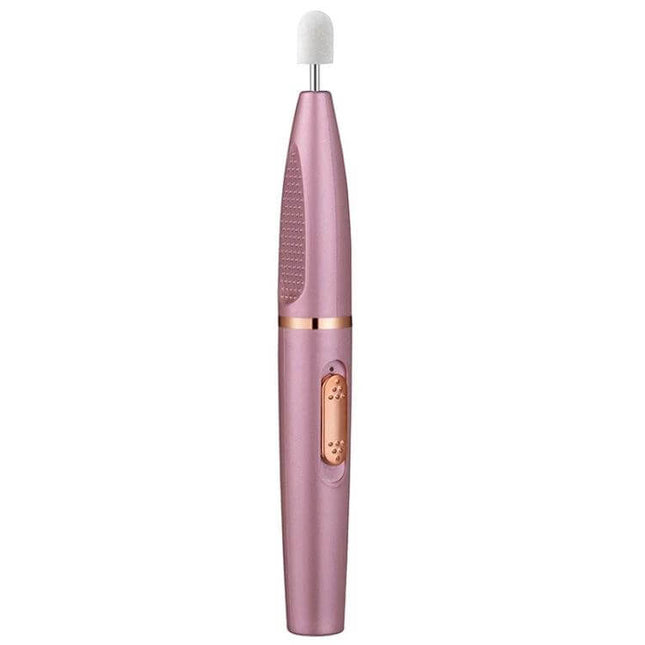 Electrical Nail Polisher and Remover Pen, Red for At-Home Nail Care - compact USB rechargeable nail drill with 15000 rpm motor and five grinding heads