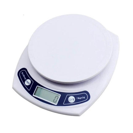 Electronic Kitchen Scale 7kg x 1g For Small Batches And Recipes - white digital kitchen scale for spices, coffee, baking with 1g precision