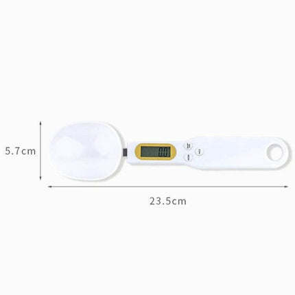Electronic Measuring Spoon 500g 0.1g All Purpose Kitchen - compact white digital spoon scale 23.5cm, 30ml capacity for spices and powders