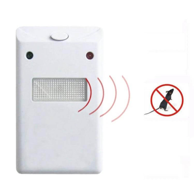 Electronic Pest Repellent EU Plug Ideal for Homes Everyday Use - white plug-in ultrasonic device for kitchens living rooms basements, non-toxic pest control