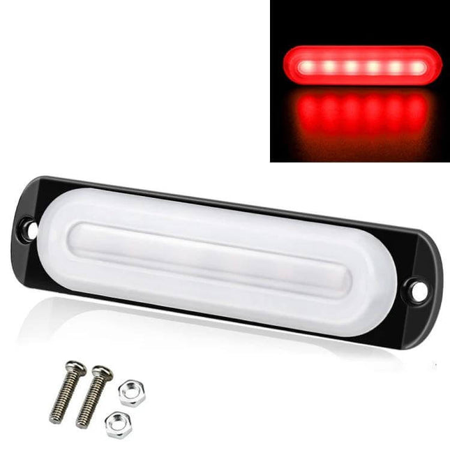 Emergency Strobe Light For Cars White Red Daily Road Safety compact 6-LED 18W DC 12–24V warning lamp for cars motorcycles trucks