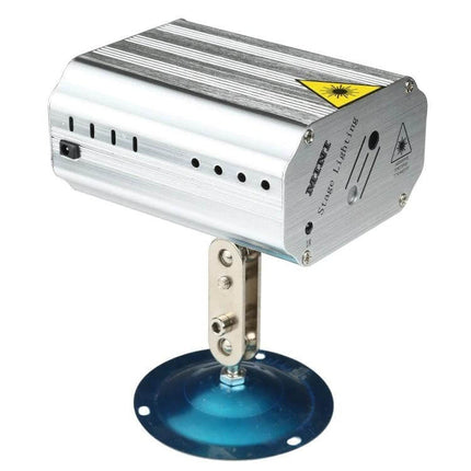 EMS-08 5V LED Laser Stage Light Ideal For Parties Everywhere compact silver tabletop laser with remote and voice control