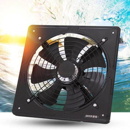 Exhaust Fan 12-Inch Window Ventilation for Kitchen black metal 7-blade window-ready fan 220V 60W 1650 m3/h for kitchen bathroom office