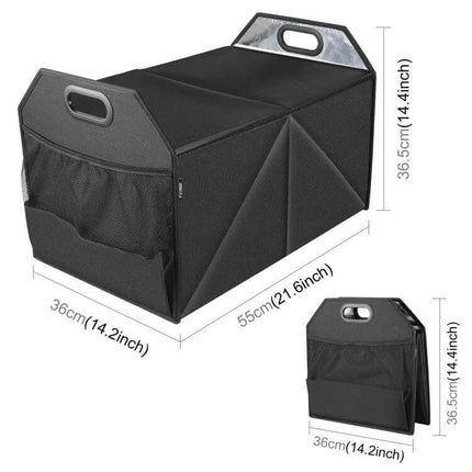 FunAdd Foldable Trunk Organizer Bag For Everyday Use black foldable 600D nylon car trunk organizer with mesh pocket and measurements