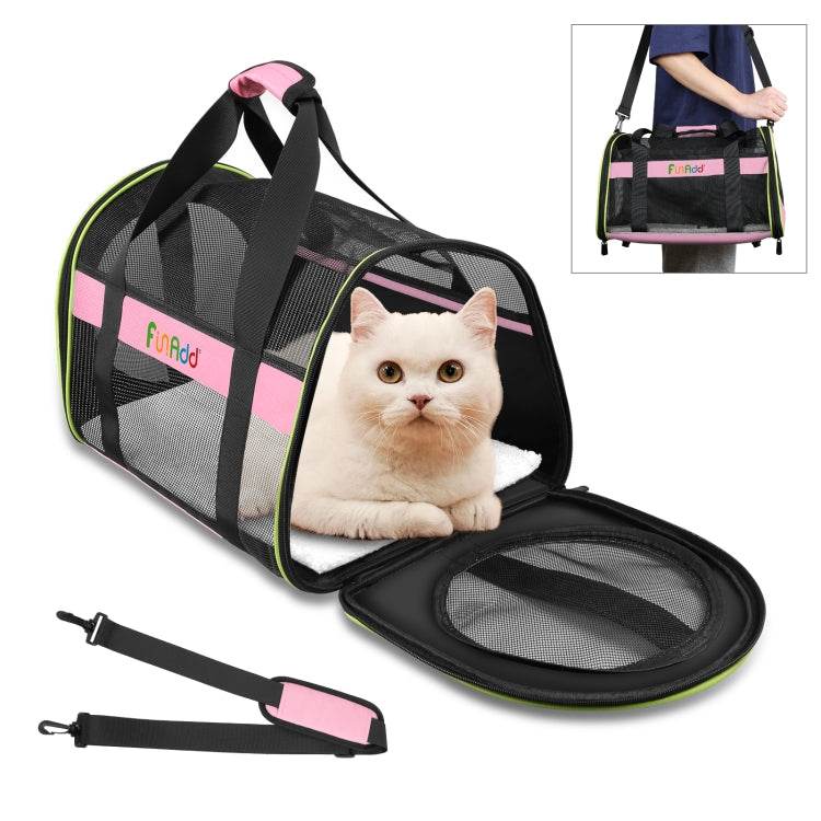 FUNADD Pet Travel Carrier Bag Shoulder Tote Foldable Design