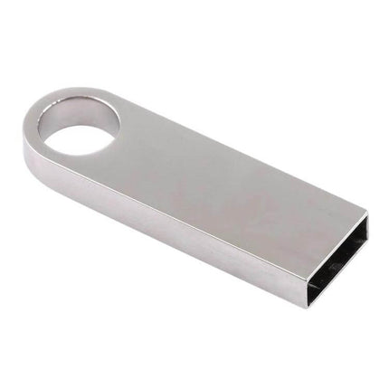 8GB Metal USB Flash Drive for Easy Data Storage and Transfer - silver metal keyring USB stick, compact plug-and-play storage