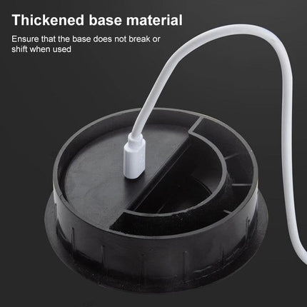 Practical Cable Holder for Organizing Desk Wires at Home - black round thickened base cable organizer holding charger cable
