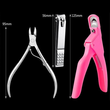 FABIYAN Nail Brush Set For Nail Art And Polishing Natural - natural-toned ergonomic acrylic pen holder and 10 nylon brush heads for precise nail art