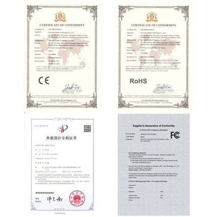 Facial Beauty Instrument Pink For Gentle Hot And Cold Skin Care certification documents showing CE RoHS and FCC compliance