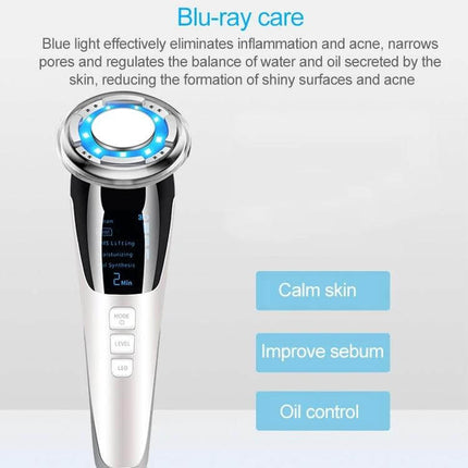 Facial Beauty Instrument Pink For Gentle Hot And Cold Skin Care - blue light therapy device for calm skin, oil control and improved serum absorption
