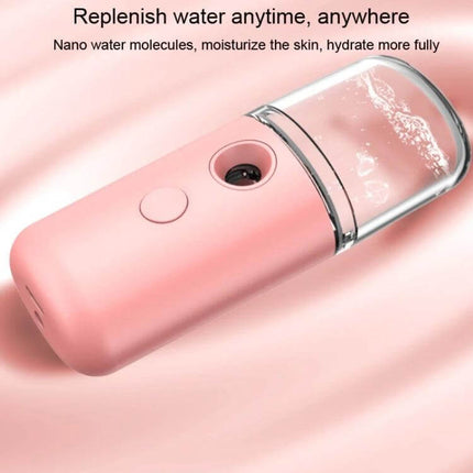 Facial Hydration Instrument USB Humidifier White For Daily Use pink compact USB facial mist device with 30ml reservoir for travel and office