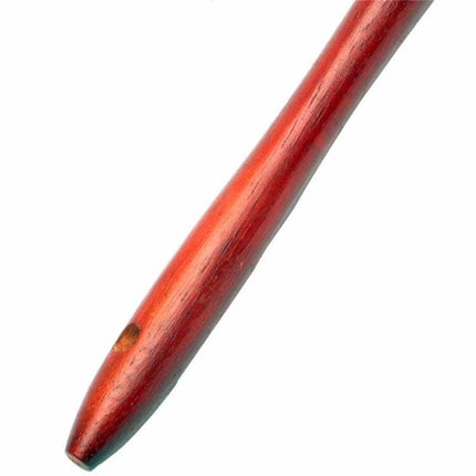 Feather Duster Brush Wooden Handle For Household And Car Dusting close-up of polished wooden handle end, natural grain and smooth finish