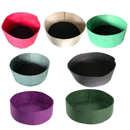 Felt Planting Barrel Bag For Indoor Plants 80x30cm - set of colorful breathable fabric grow bags for indoor gardening