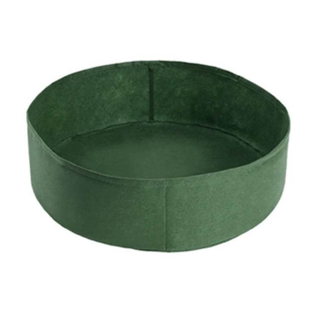 Felt Planting Barrel Indoor Round Plant Bag 50x20cm - green breathable non-woven fabric indoor planter supporting root health