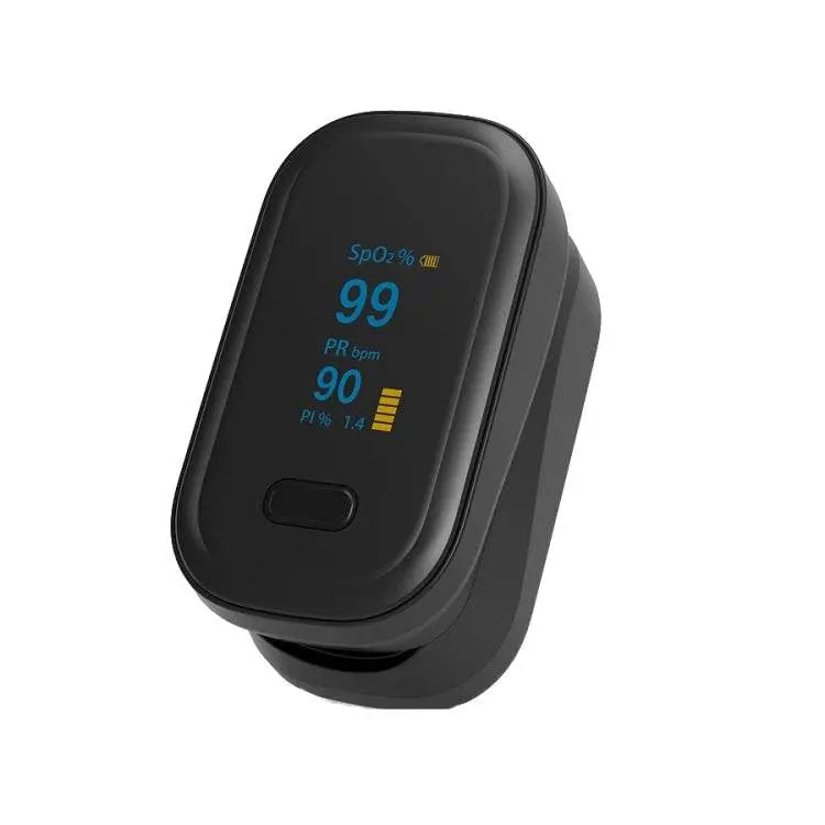 Finger Clip OLED Screen Pulse Oximeter Black White Device