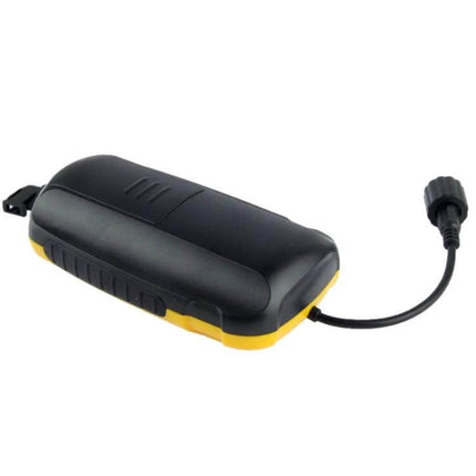 Fish Finder Handheld For Freshwater Fishing On The Go - compact black-yellow portable depth reader with cable for lakes and rivers