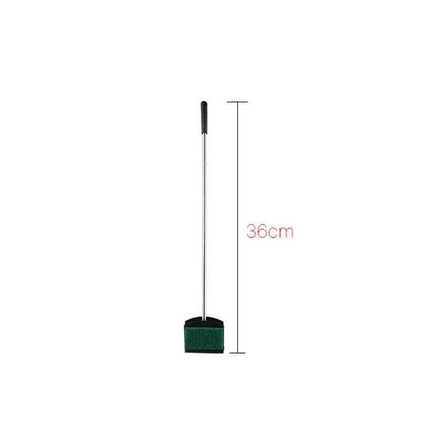 Fish Tank Cleaning Brush 36cm For Glass And Acrylic Tanks - stainless pole with sponge and soft scraper for algae removal