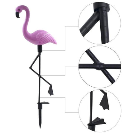 Flamingo Solar Lawn Light Waterproof for Garden Path trio pink flamingo solar LED walkway lamp with stake and waterproof design