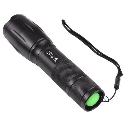 Flashlight For Outdoor Use Zoomable Aluminum Alloy Pocket Light - compact black aluminum zoomable pocket flashlight with wrist strap