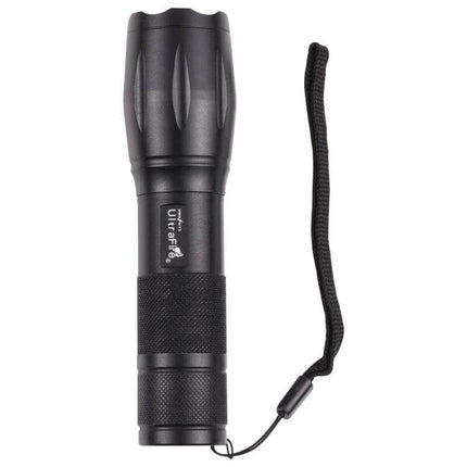 Flashlight For Outdoor Use Zoomable Aluminum Alloy Pocket Light compact black zoomable aluminum alloy pocket flashlight with wrist strap
