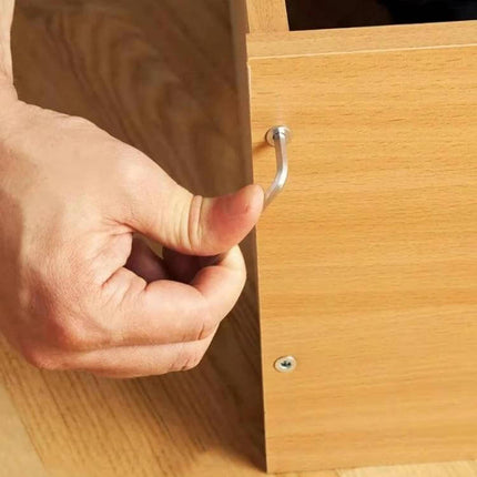 Flat Head Hex Socket Screws Gasket Ring Set 940 Pcs installed on wooden drawer pull with stainless steel low-profile screws