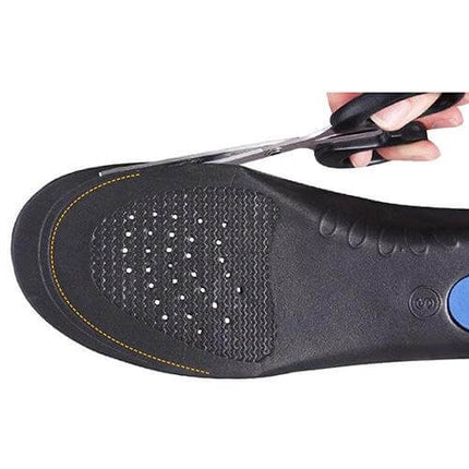Flatfoot Orthotics Insoles With Arch Support All Sizes Available - trim-to-fit black contoured insole with heel cup and arch support