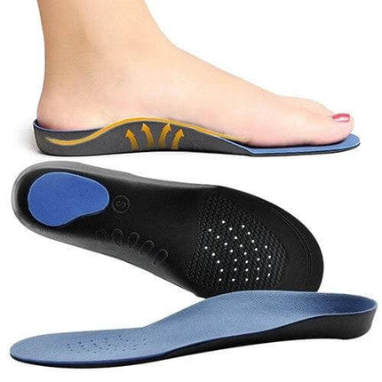 Flatfoot Orthotics Insoles With Arch Support All Sizes Available - contoured EVA arch support insoles for flat feet, plantar fasciitis, overpronation