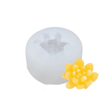 Fleshy 3D Silicone Mold For Soap And Candles Aromatherapy - food-grade non-stick mold creating small yellow floral topper for soap and candles