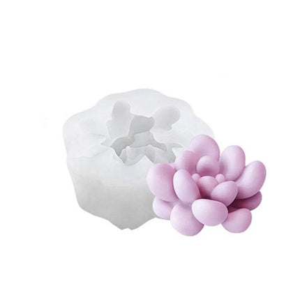 Fleshy 3D Silicone Mold For Soap And Candles Aromatherapy - food-grade non-stick mold with irregular modern petal shapes and pink soap sample