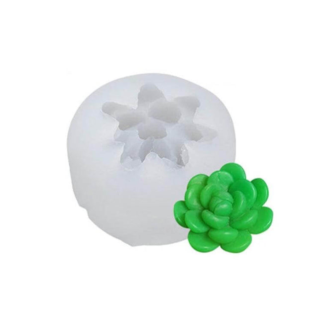 Fleshy 3D Silicone Mold For Soap And Candles Aromatherapy - food-grade non-stick succulent topper mold for DIY soap, candles, and aromatherapy projects