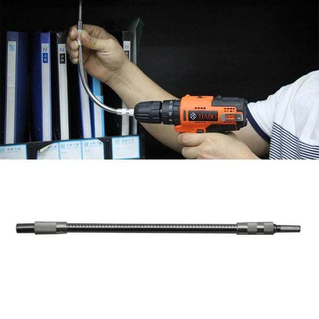 Flexible Shaft Drill Rod 24.5 Centimeters For Rechargeable Drill And Screwdriver used to reach tight cabinet and computer chassis spaces