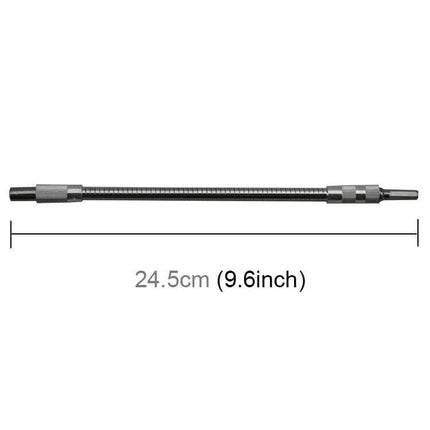 Flexible Shaft Drill Rod 24.5 Centimeters For Rechargeable Drill And Screwdriver — 24.5cm flexible extension for tight spaces, accepts standard drill bits